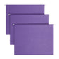 Standard Hanging File Folders with 1/5-Cut Tabs, Purple Color, Letter Size, Set of 25, 086486640725