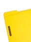 Reinforced Tab Fastener File Folders, 1/3-Cut Tab, 2 Fasteners, Yellow Color, Letter Size, Set of 50, 086486129404