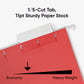 Standard Hanging File Folders with 1/5-Cut Tabs, Red Color, Letter Size, Set of 25, 086486640671