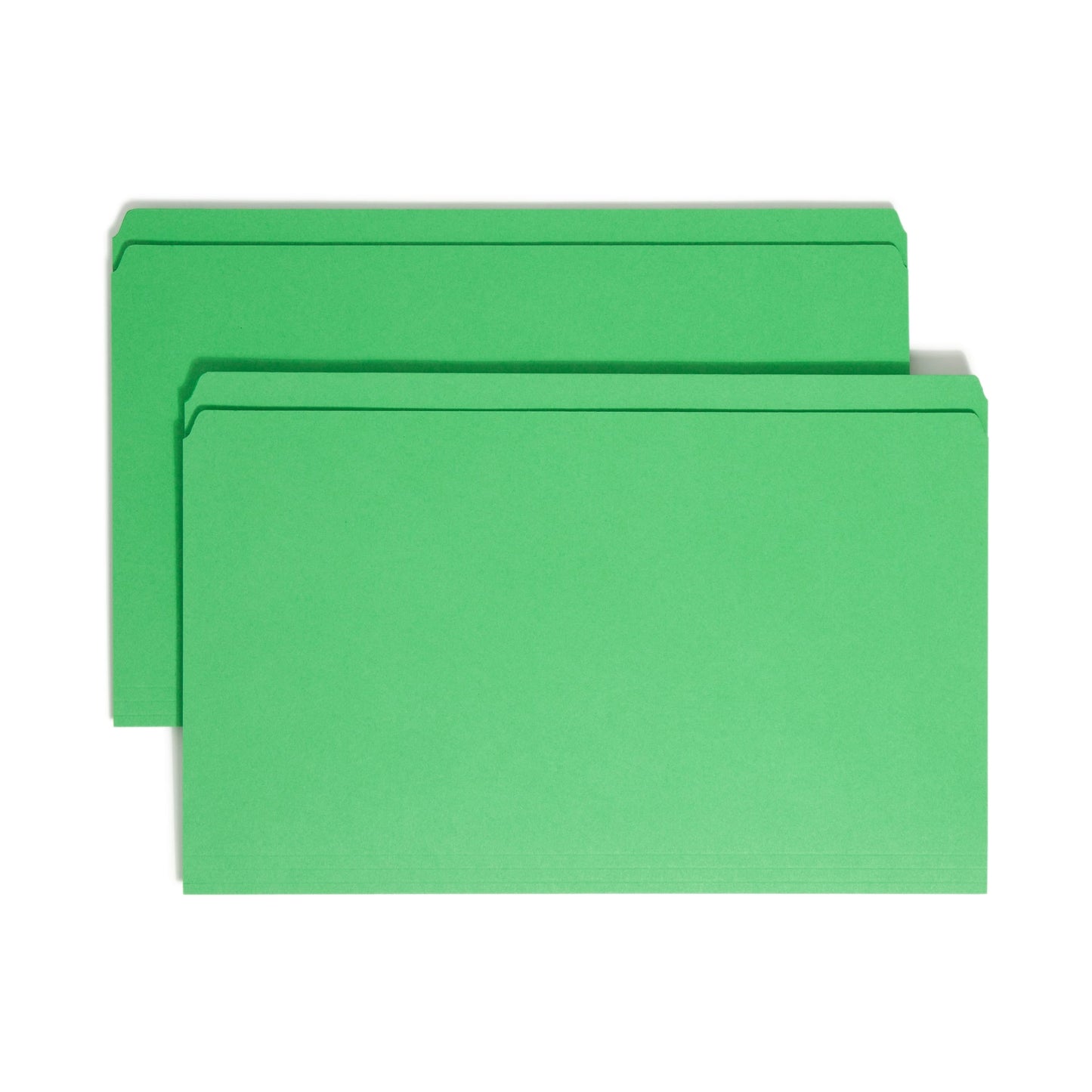 Reinforced Tab File Folders, Straight-Cut Tab, Green Color, Legal Size, Set of 100, 086486171106