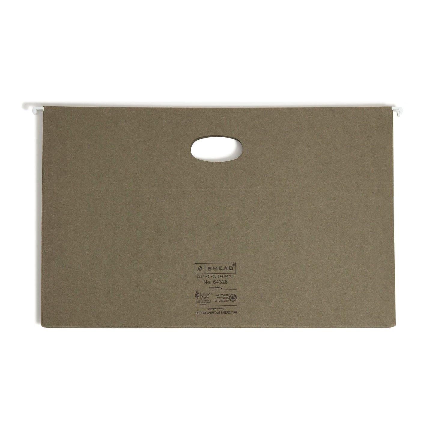 100% Recycled Hanging File Pockets, Standard Green Color, Legal Size, Set of 10, 086486643269