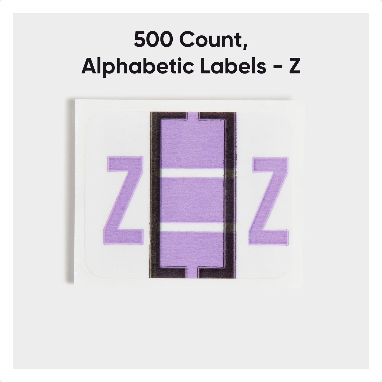 BCCR Bar Style Color-Coded Alphabetic Labels, A-Z Rolls, Lavender Color, 1-1/4" X 1" Size, Set of 50, 086486670968
