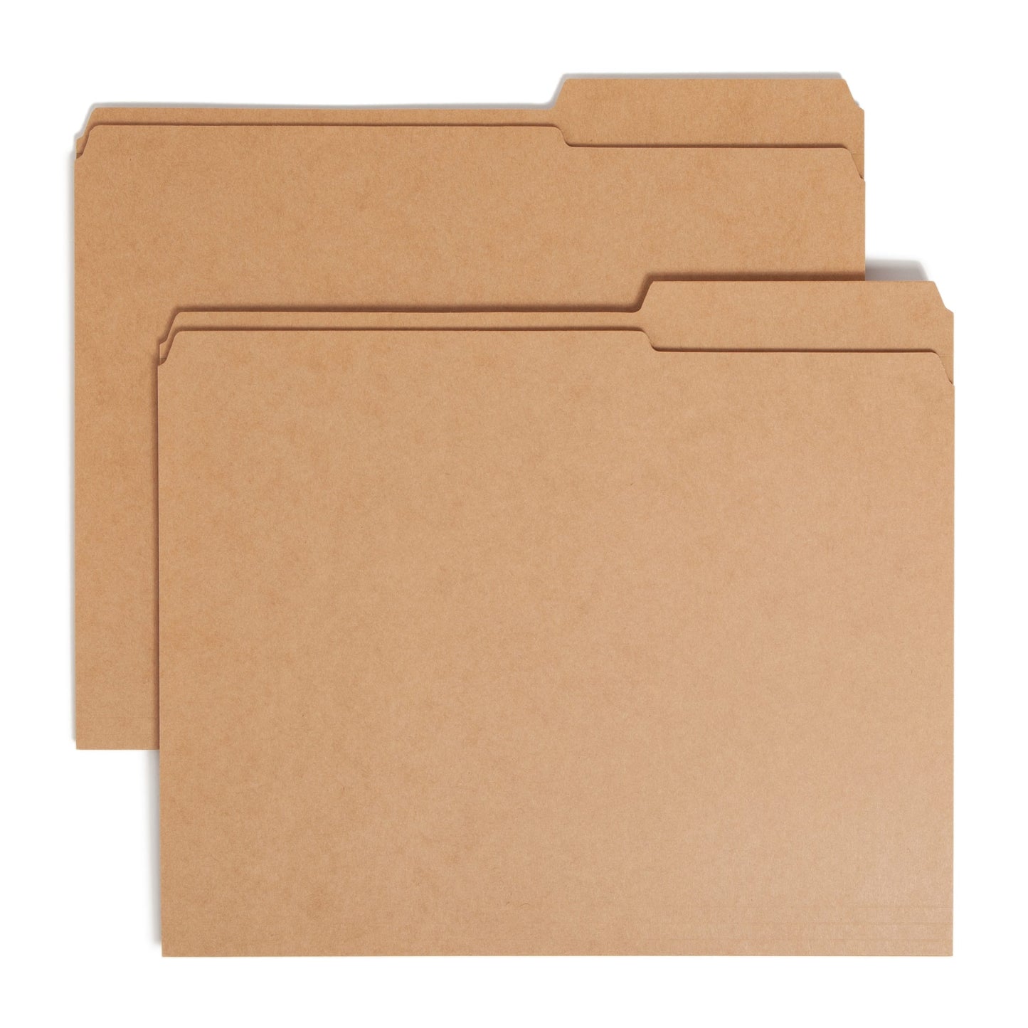 Reinforced Tab File Folders, 2/5-Cut Guide Height Right Tab, Kraft Color, Letter Size, Set of 100, 086486107860