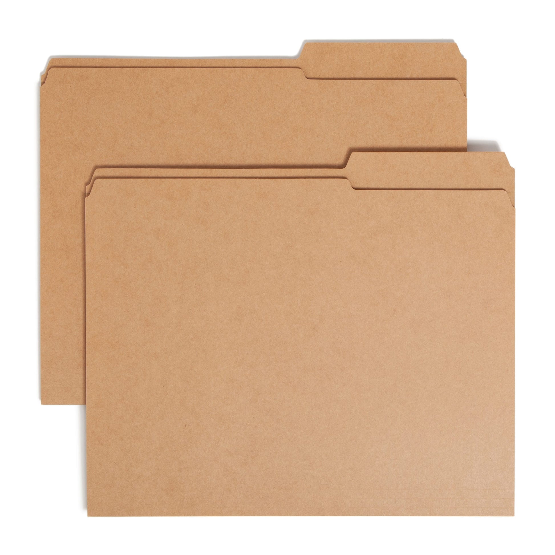 Reinforced Tab File Folders, 2/5-Cut Guide Height Right Tab, Kraft Color, Letter Size, Set of 100, 086486107860
