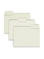SuperTab® Pressboard Fastener File Folders, Gray/Green Color, Letter Size, Set of 25, 086486149815