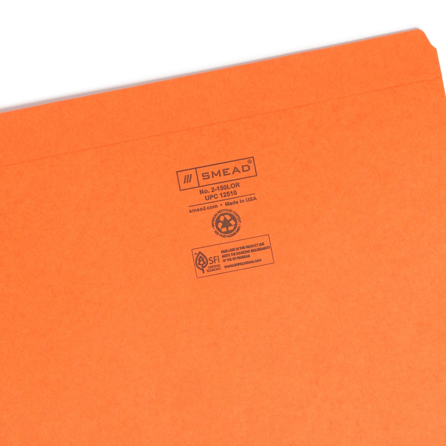 Reinforced Tab File Folders, Straight-Cut Tab, Orange Color, Letter Size, Set of 100, 086486125109