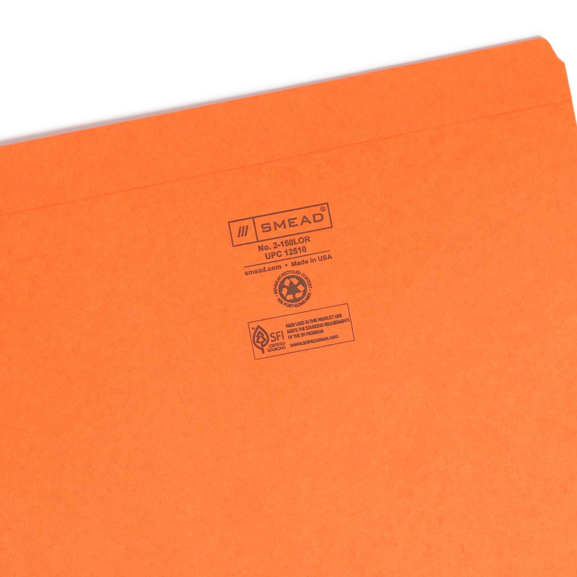 Reinforced Tab File Folders, Straight-Cut Tab, Orange Color, Letter Size, Set of 100, 086486125109