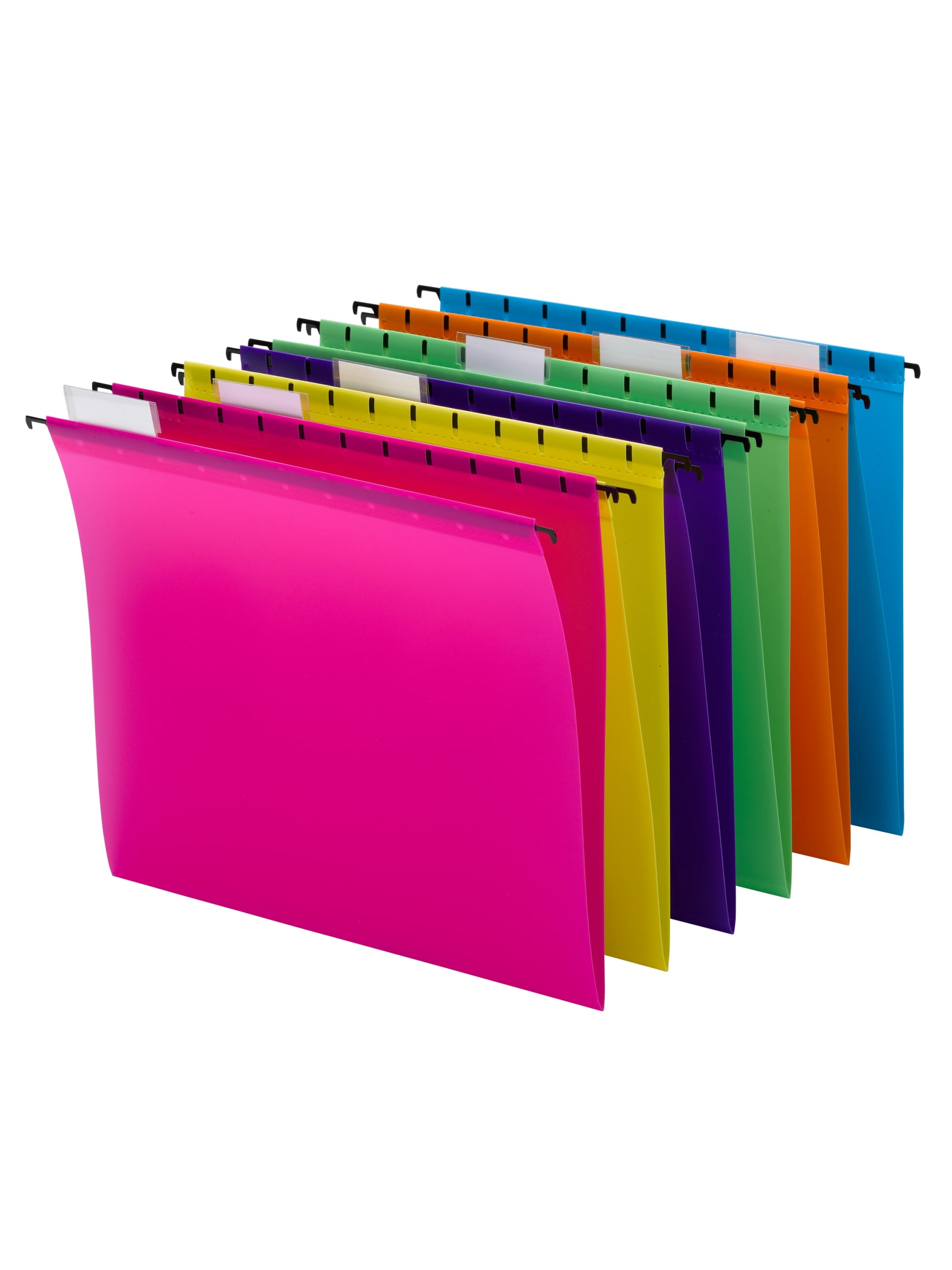 Poly Hanging File Folders, Assorted Colors Color, Letter Size, Set of 12, 086486640305