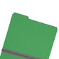 Pressboard File Folder, 1 inch Expansion, 1/3-Cut Tab, Green Color, Letter Size, Set of 25, 086486215466