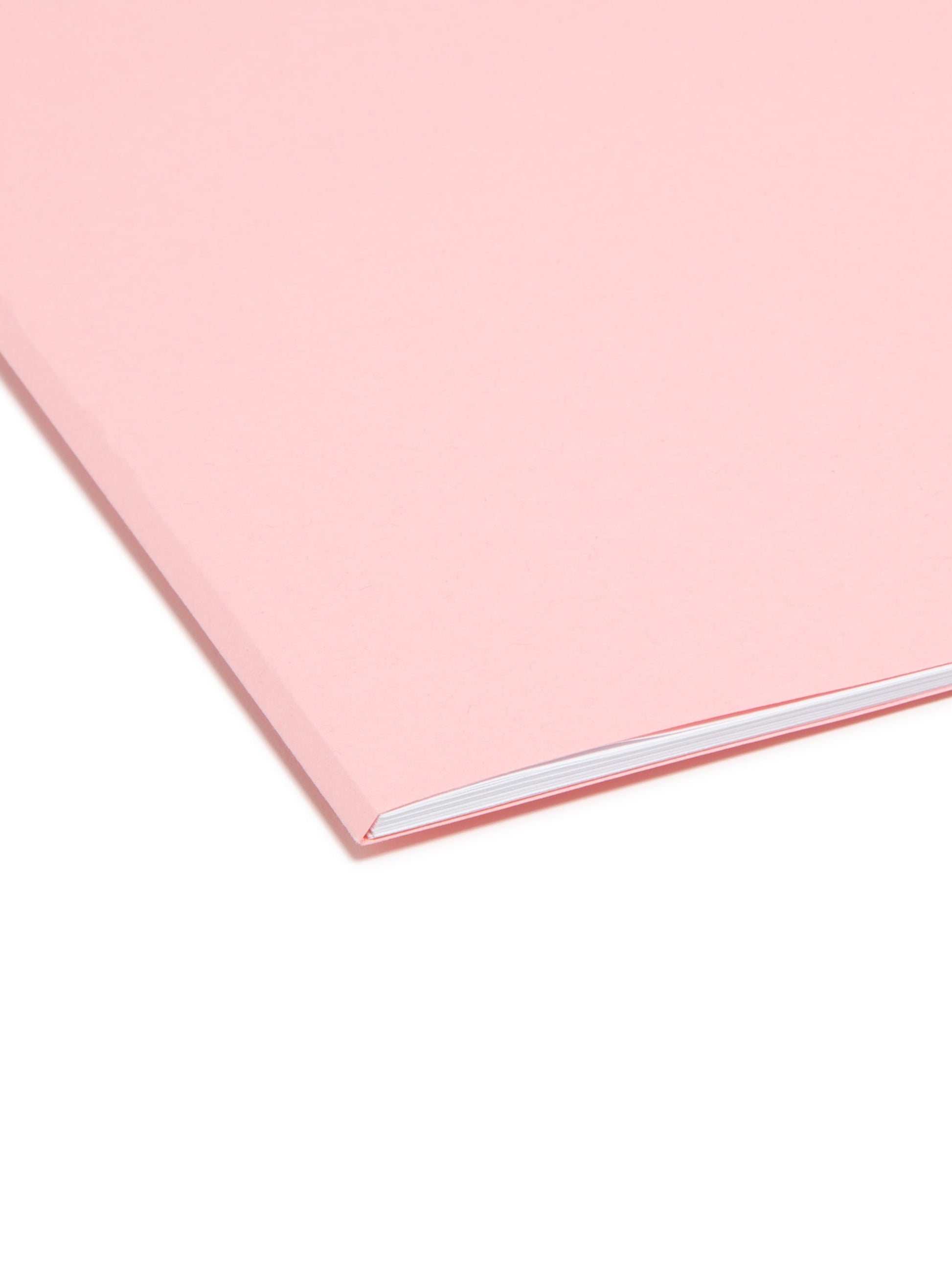 Reinforced Tab File Folders, 1/3-Cut Tab, Pink Color, Letter Size, Set of 100, 086486126342