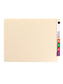 Shelf-Master® Reinforced End Tab Fastener File Folders, Straight-Cut Tab, 1 Divider, Manila Color, Letter Size, Set of 50, 086486342209