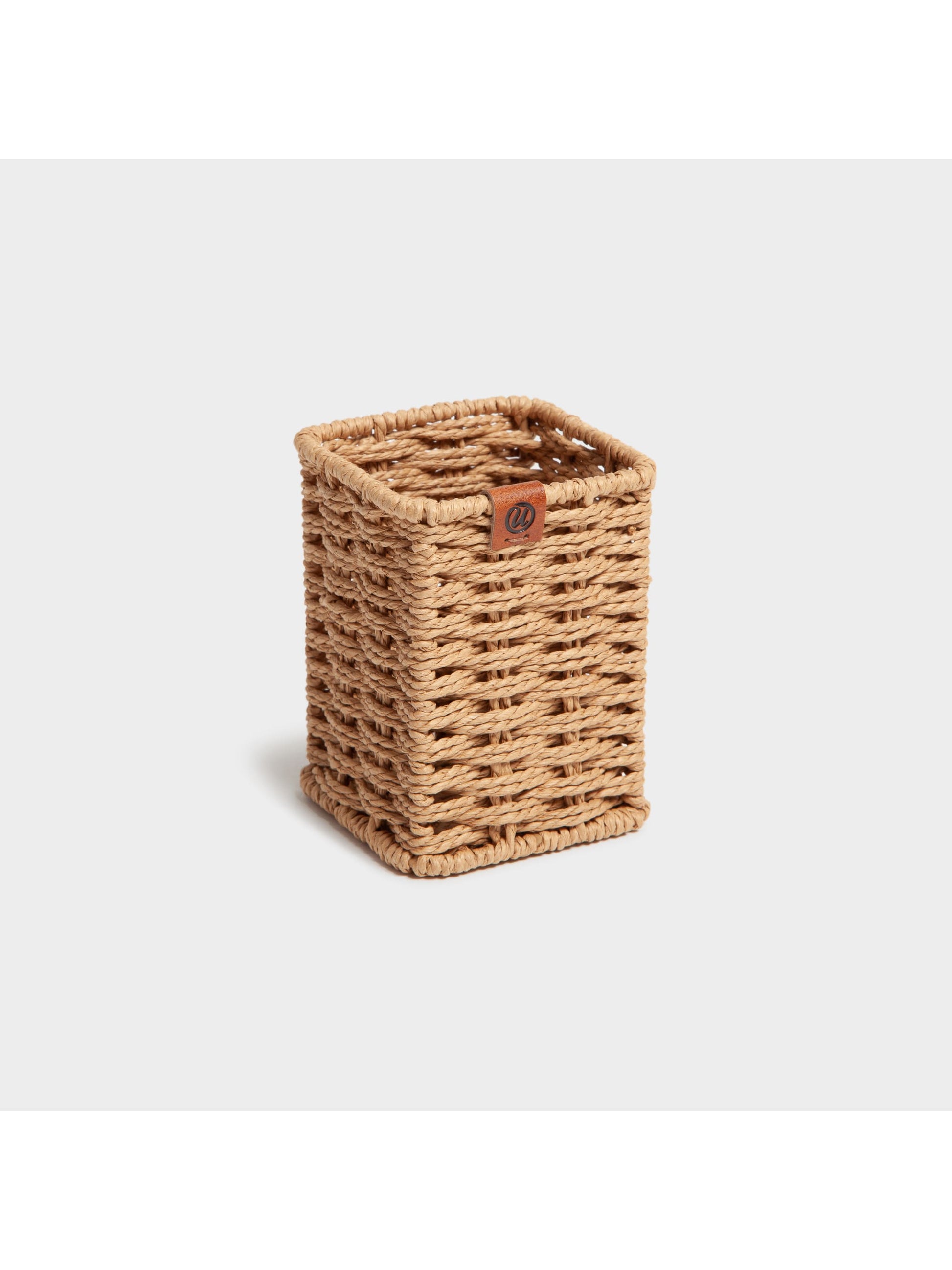 Woven Pencil Cup, Woven, Brown, Brown, Set of 1, 843463160870