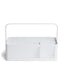 Perf Metal Desktop Caddy, Modern Perforated, White, White, Set of 1, 843463157207