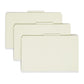 SafeSHIELD® Pressboard Classification File Folders, 3 Dividers, 3 inch Expansion, 2/5-Cut Tab, Gray/Green Color, Legal Size, Set of 10, 30086486190917
