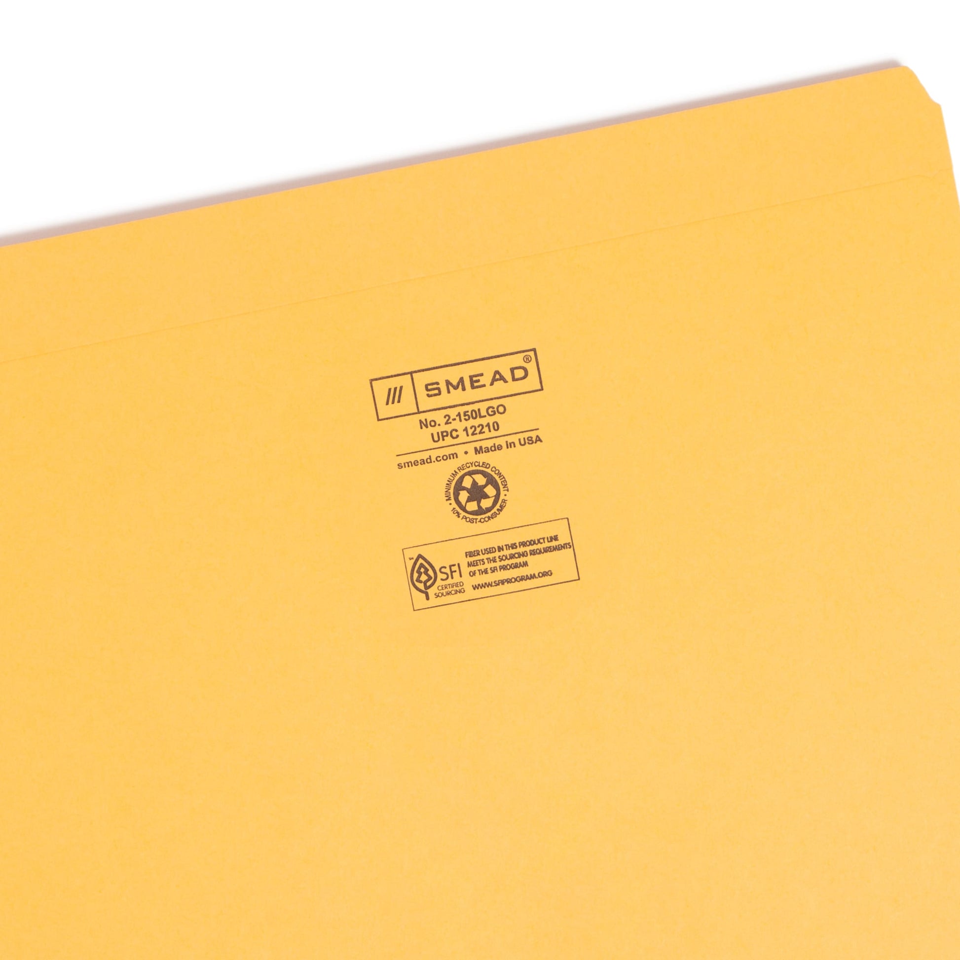 Reinforced Tab File Folders, Straight-Cut Tab, Gold Color, Letter Size, Set of 100, 086486122108