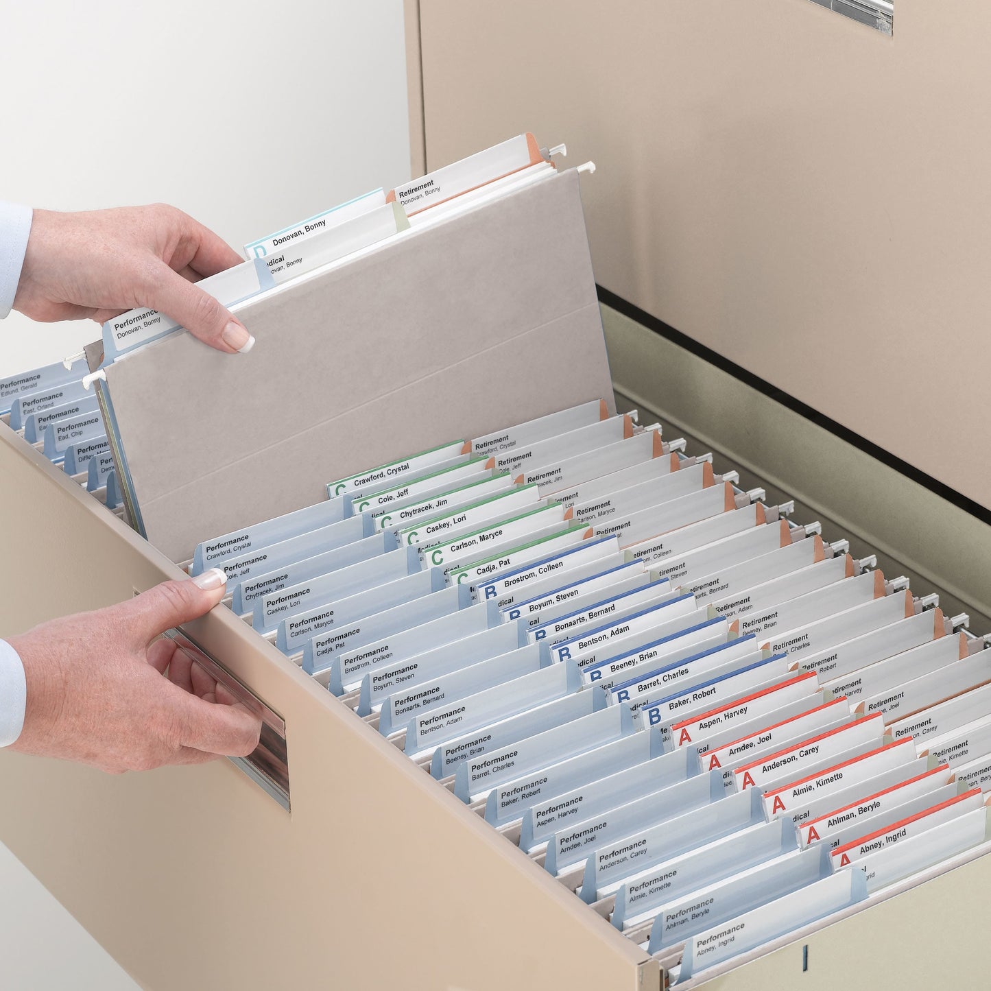 TUFF® Hanging File Folders with Easy Slide® Tabs, Gray Color, Letter Size, Set of 1, 086486640923