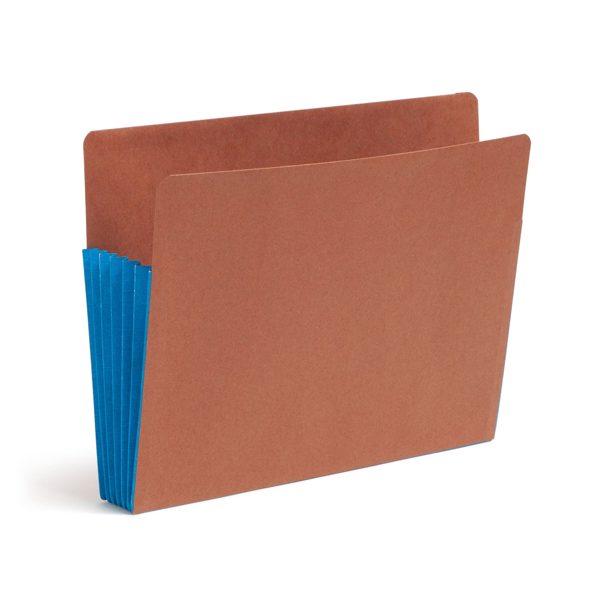 Reinforced End Tab File Pockets, Straight-Cut Tab, 5-1/4 inch Expansion, Blue Color, Extra Wide Letter Size, Set of 10, 30086486736894