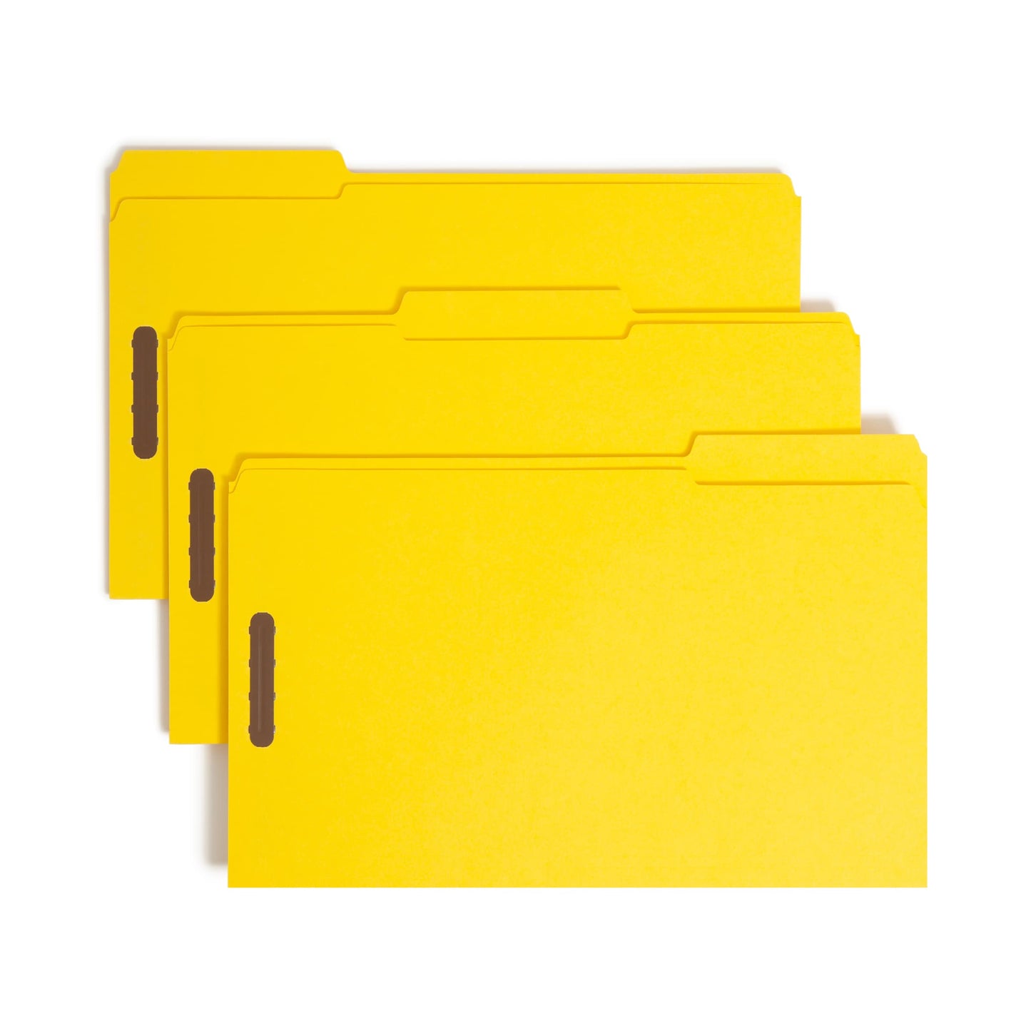Reinforced Tab Fastener File Folders, 1/3-Cut Tab, 2 Fasteners, Yellow Color, Legal Size, Set of 50, 086486179409