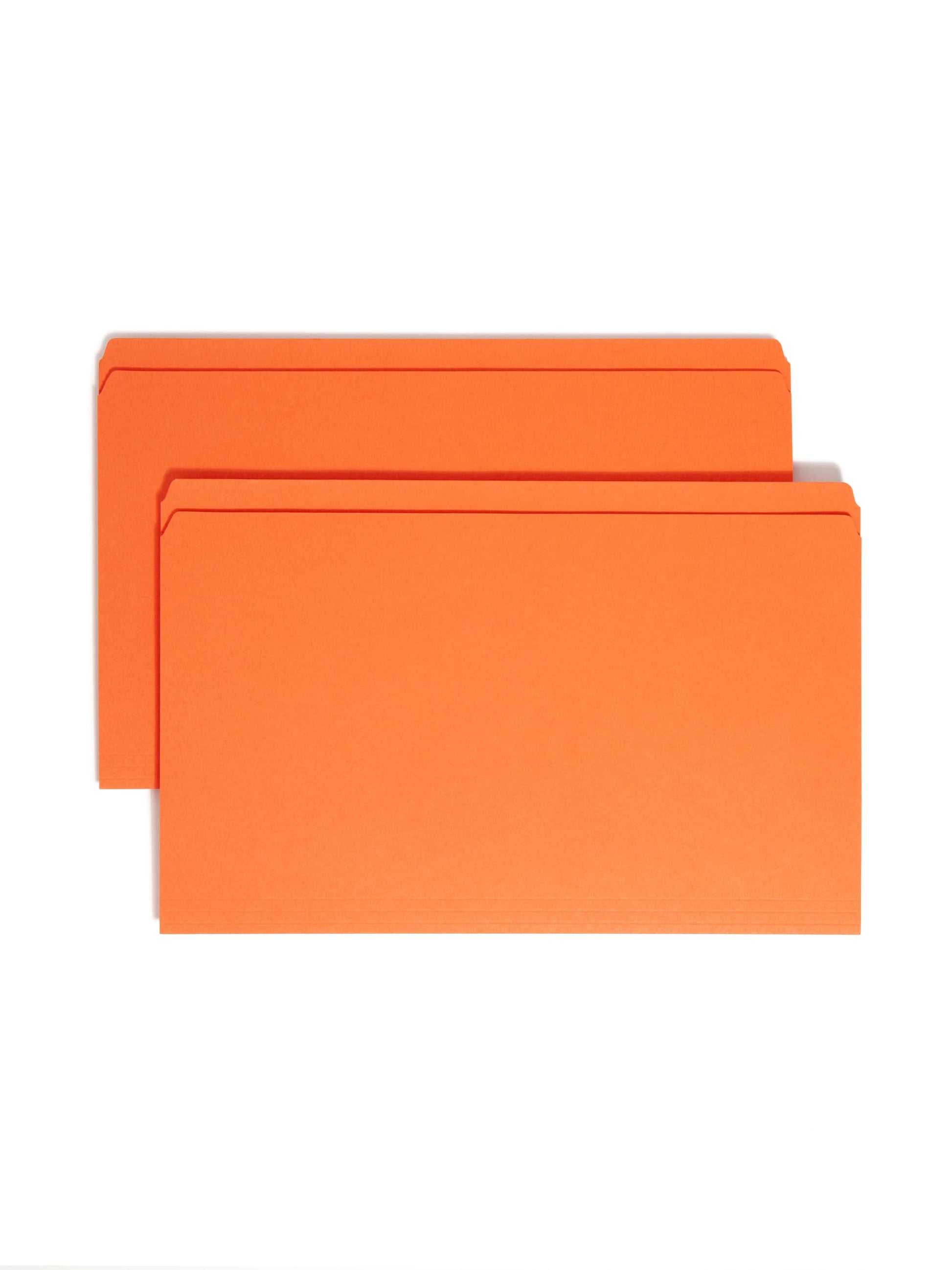 Reinforced Tab File Folders, Straight-Cut Tab, Orange Color, Legal Size, Set of 100, 086486175104