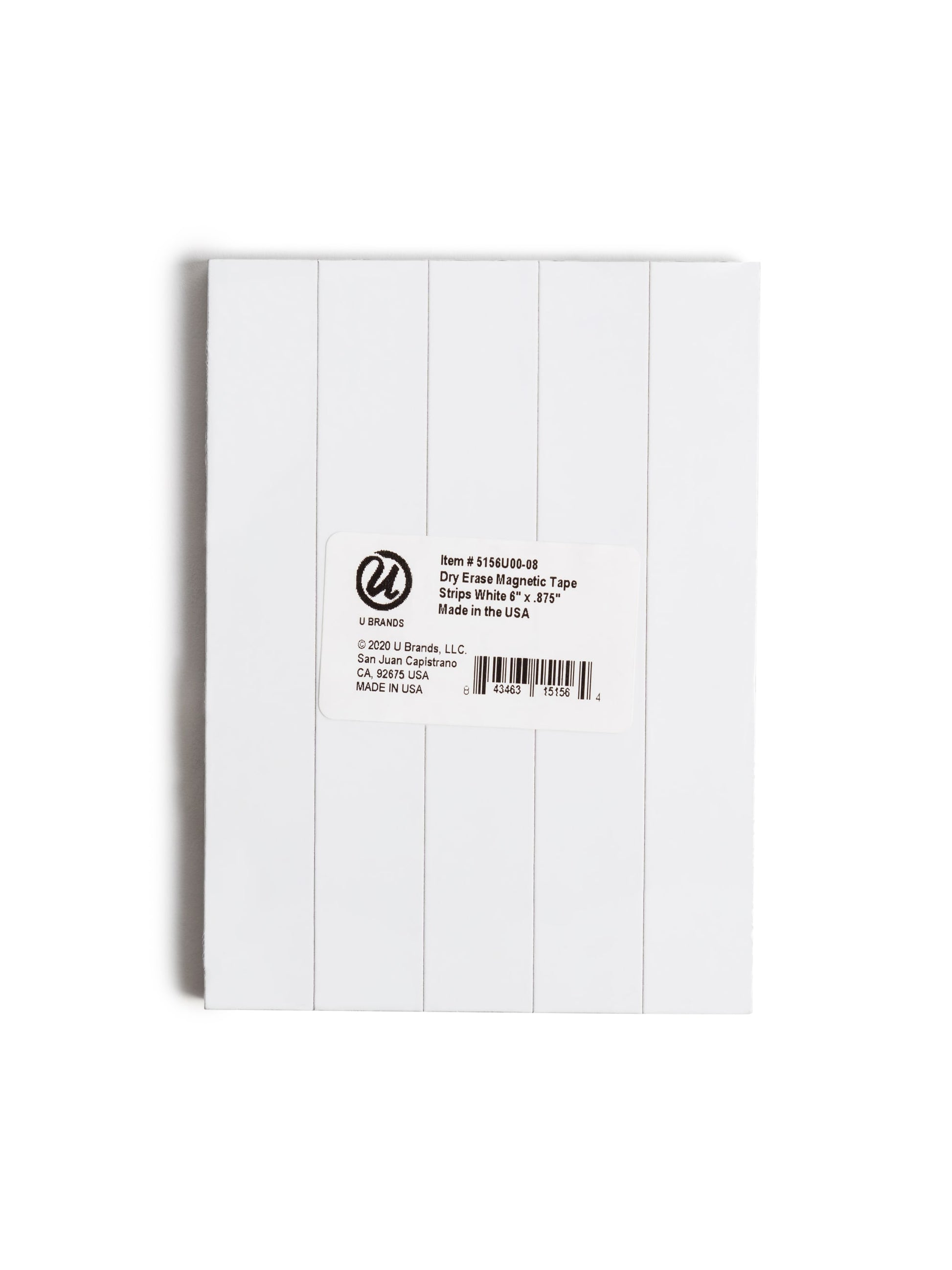 Magnetic Tape Strips, White, White, Set of 25, 843463151564