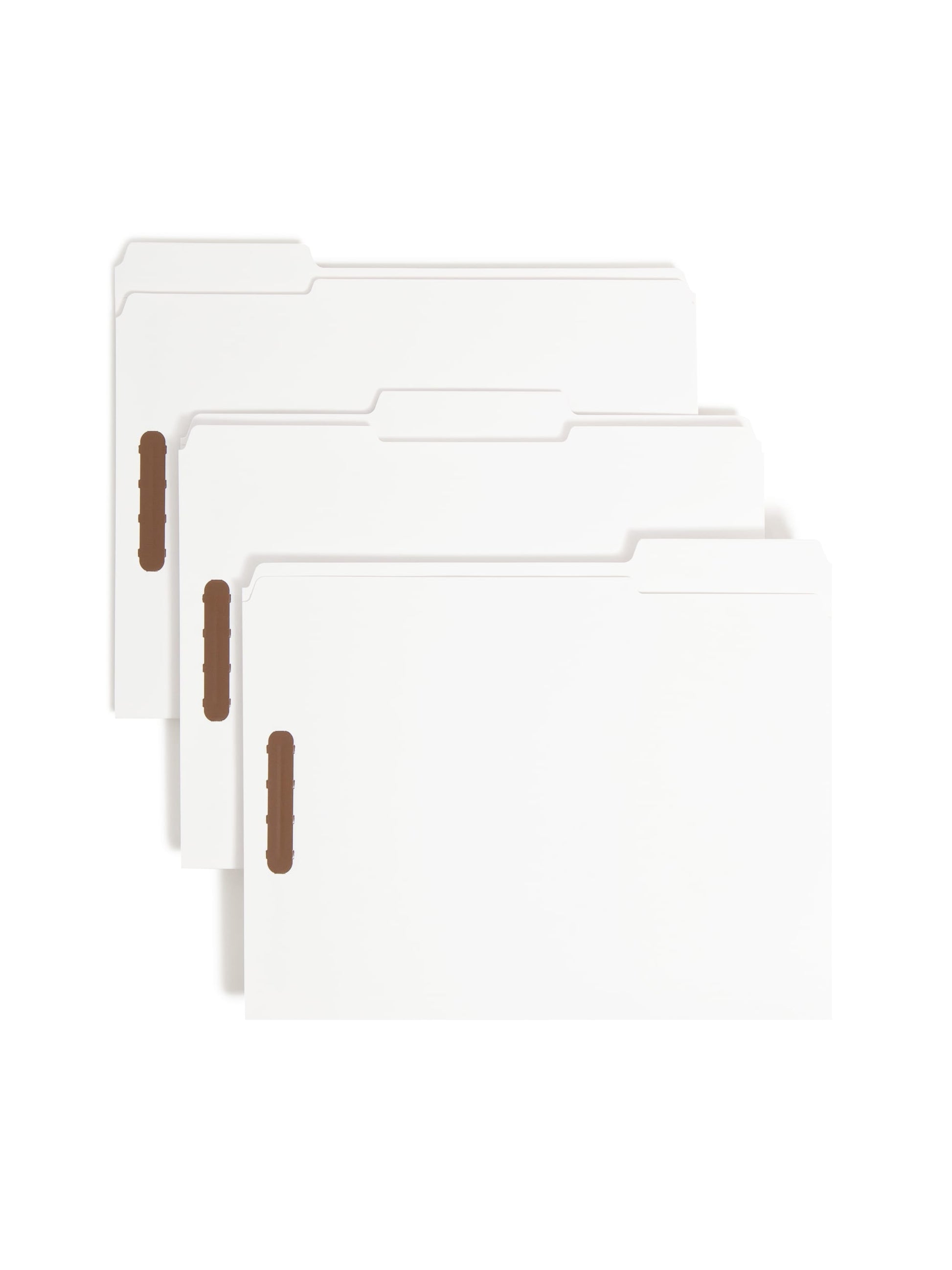 Reinforced Tab Fastener File Folders, 1/3-Cut Tab, 2 FastenersReinforced Tab Fastener File Folders, 1/3 Cut, White, Letter, White, Letter Size, Set of 50, 086486128407