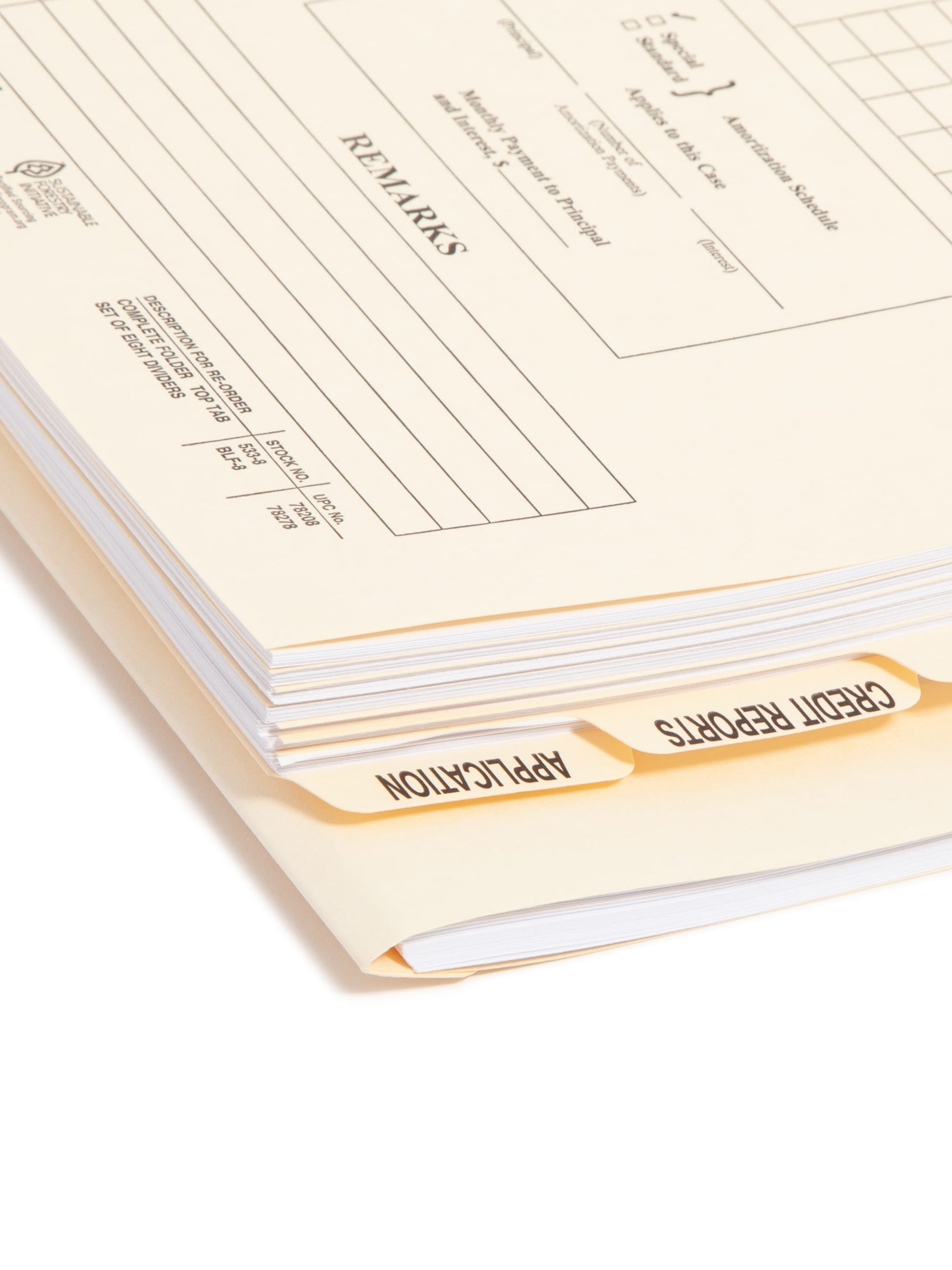 Pressboard Mortgage File Folder Dividers, Manila Color, Legal Size, Set of 0, 30086486782785