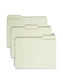 Pressboard File Folder, 1 inch Expansion, 1/3-Cut Tab, Gray/Green Color, Letter Size, Set of 25, 086486132305