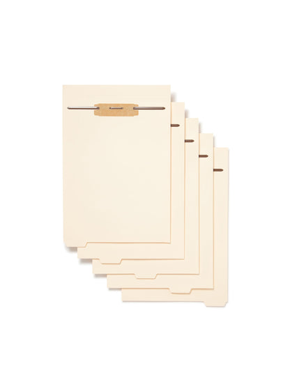 Folder Dividers with Fasteners, Manila Color, Letter Size, Set of 25, 086486355995