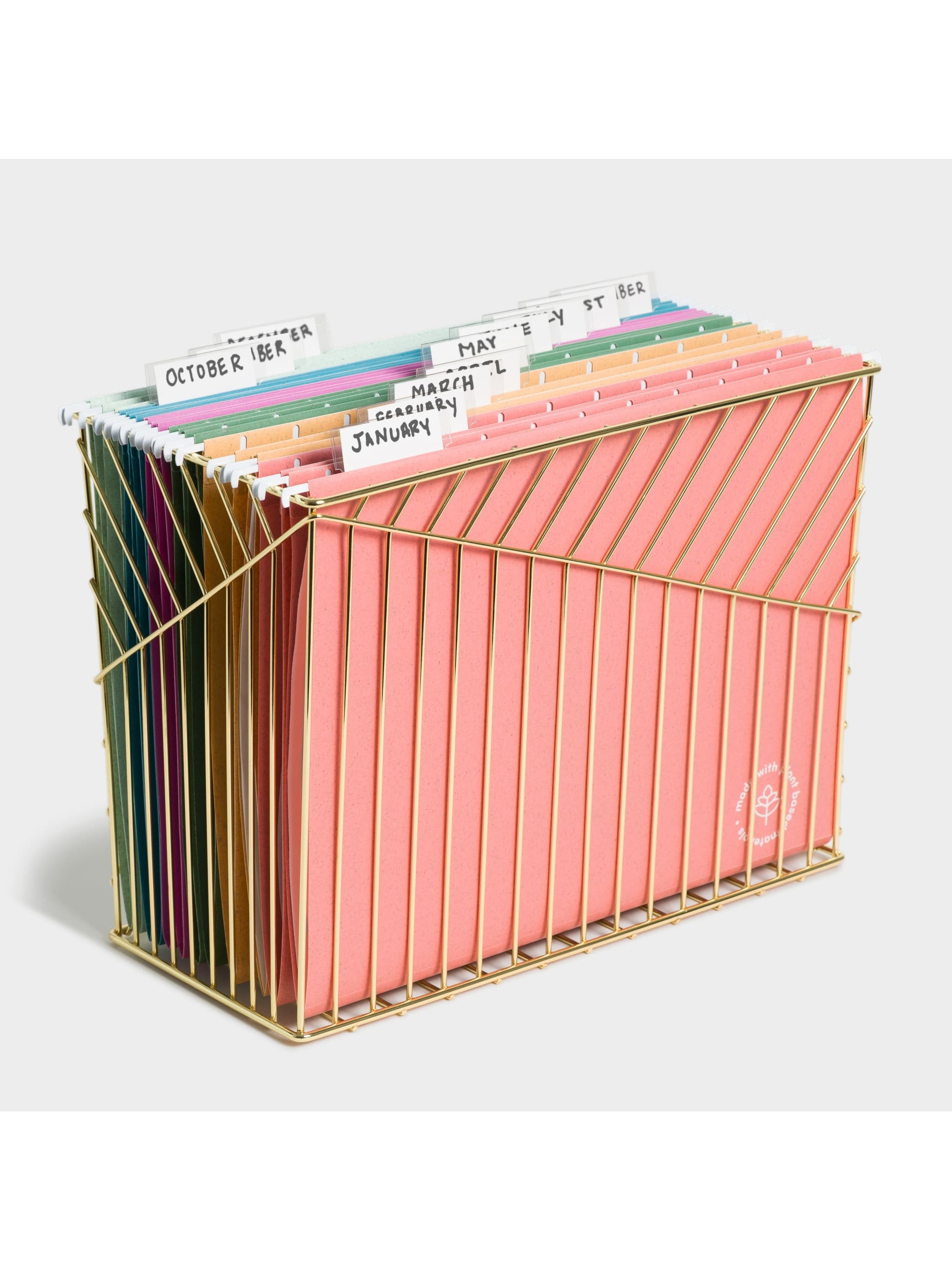 U-Eco Hanging File Folders, U-Eco, 1/5 Cut, 0.5" Expansion, Assorted Colors, Assorted Colors, Set of 12, 843463165967