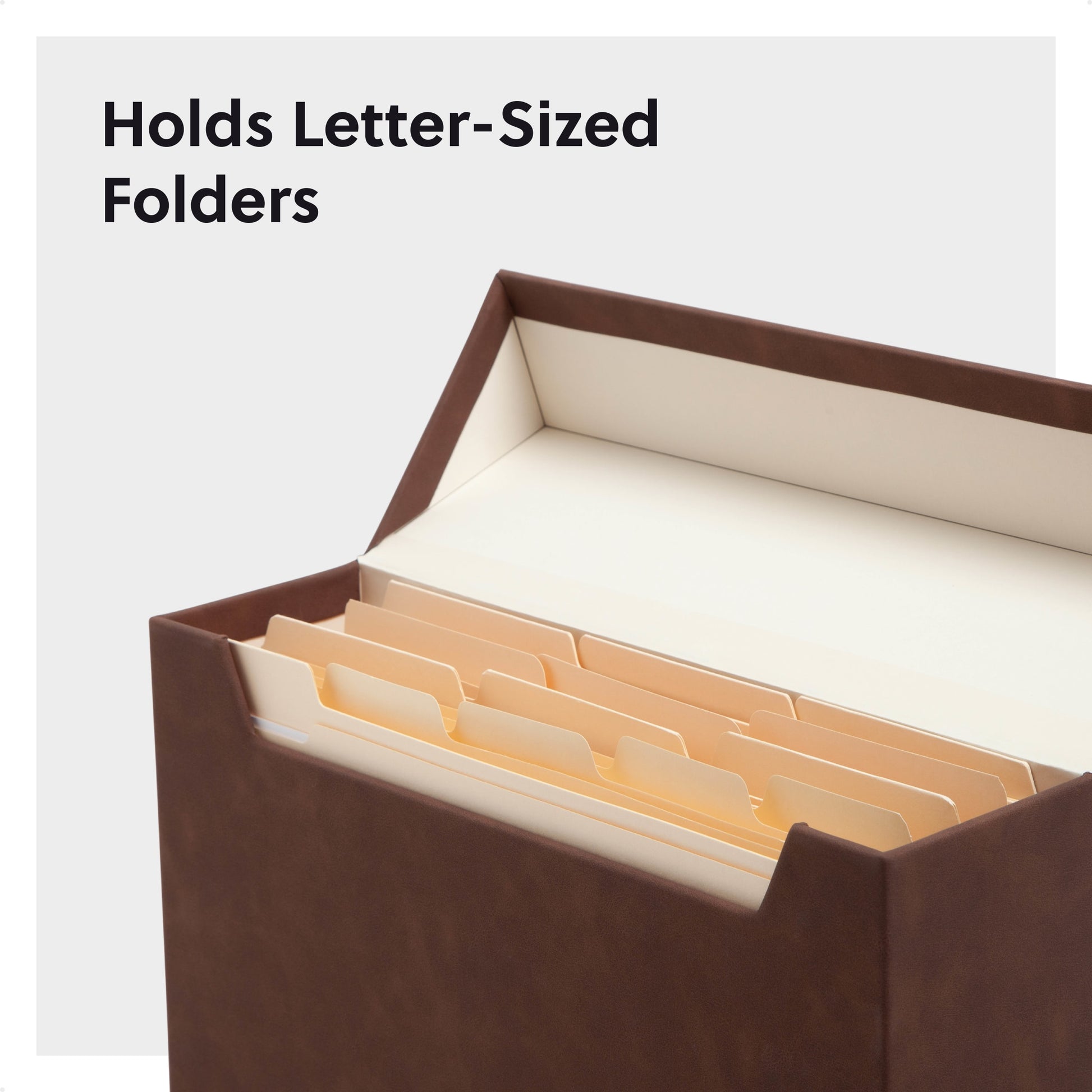 Flip Top Box, Saddle Color, 13" X 9.4" X 3.7" Size, Set of 1, 086486702348