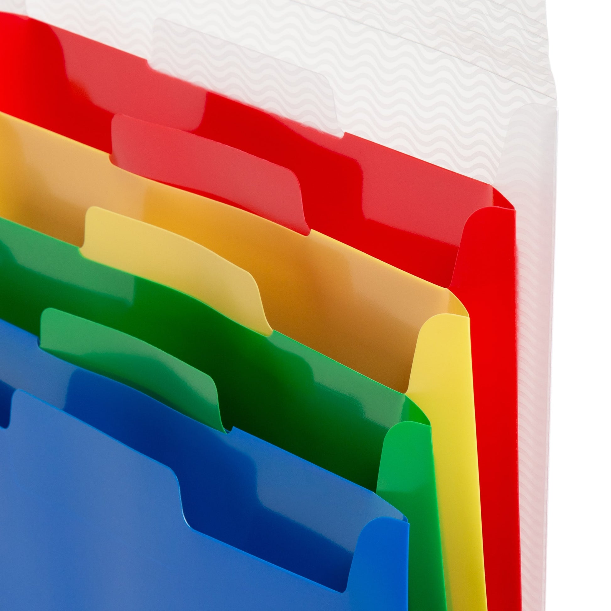 Cascading Wall Organizer, 4 Pockets, 4 Dividers, Assorted Colors Color, Letter Size, 086486920506