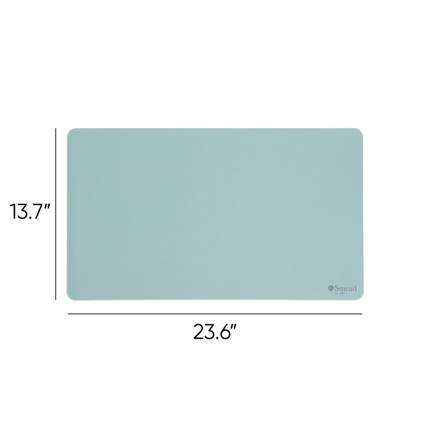 Vegan Leather Desk Pad, Superior Blue Color, 23.6"X13.7" Size, Set of 1, 086486648400