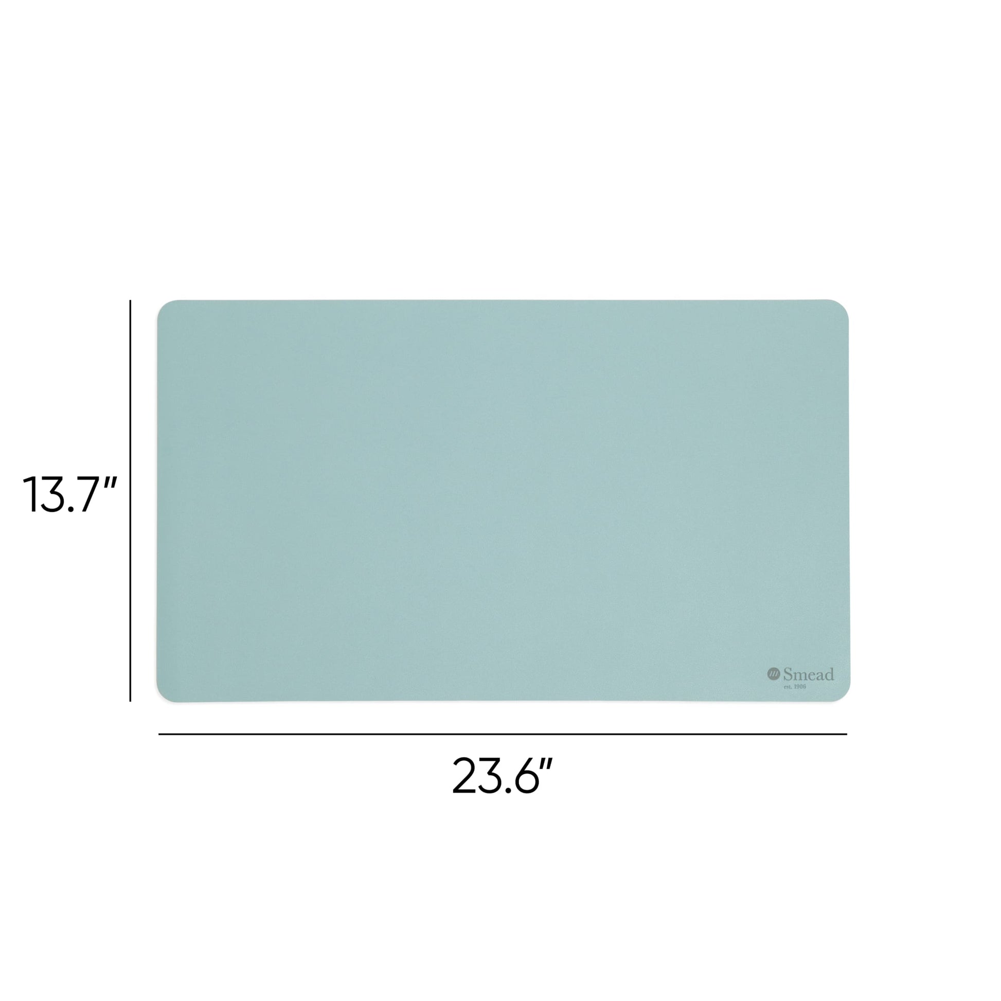 Vegan Leather Desk Pad, Superior Blue Color, 23.6"X13.7" Size, Set of 1, 086486648400
