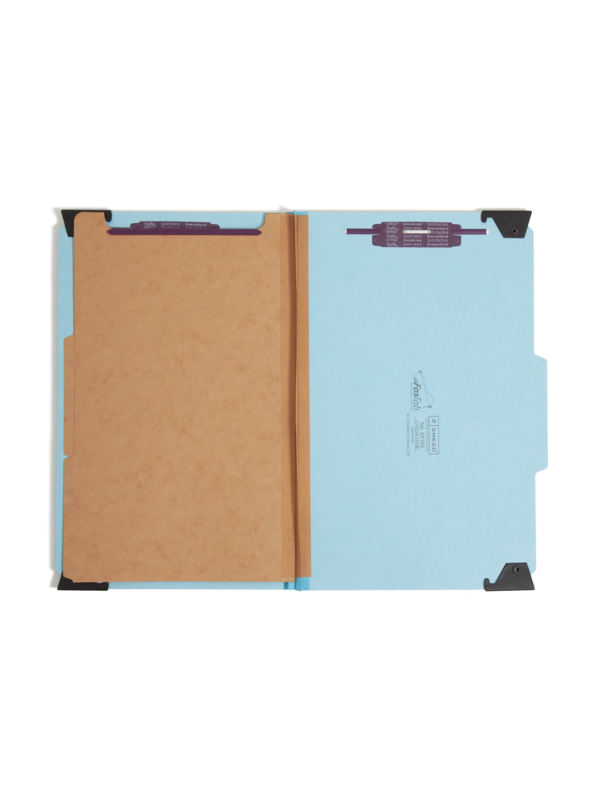 FasTab®/SafeSHIELD® Hanging Classification File Folders, 2 Dividers, Blue Color, Legal Size, 