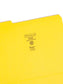 Reinforced Tab File Folders, 1/3-Cut Tab, Yellow Color, Letter Size, Set of 100, 086486129343