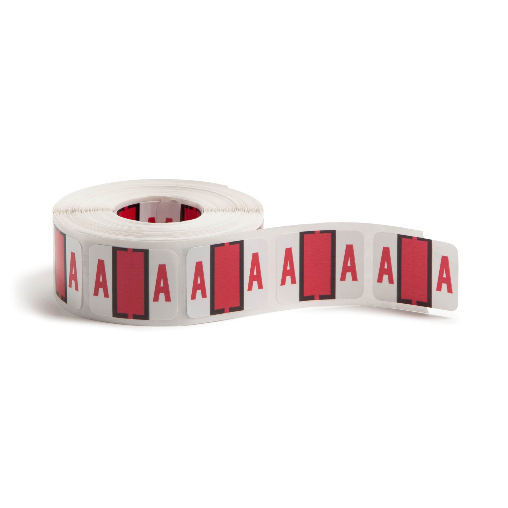 BCCR Bar Style Color-Coded Alphabetic Labels, A-Z Rolls, Red Color, 1-1/4" X 1" Size, Set of 50, 086486670715