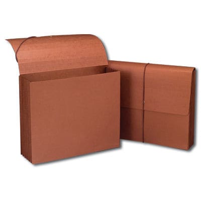 Tear-Resistant Redrope Expanding Wallets with Elastic Cord, 5-1/4 Inch Expansion, Redrope Color, Letter Size, Set of 10, 30086486711099
