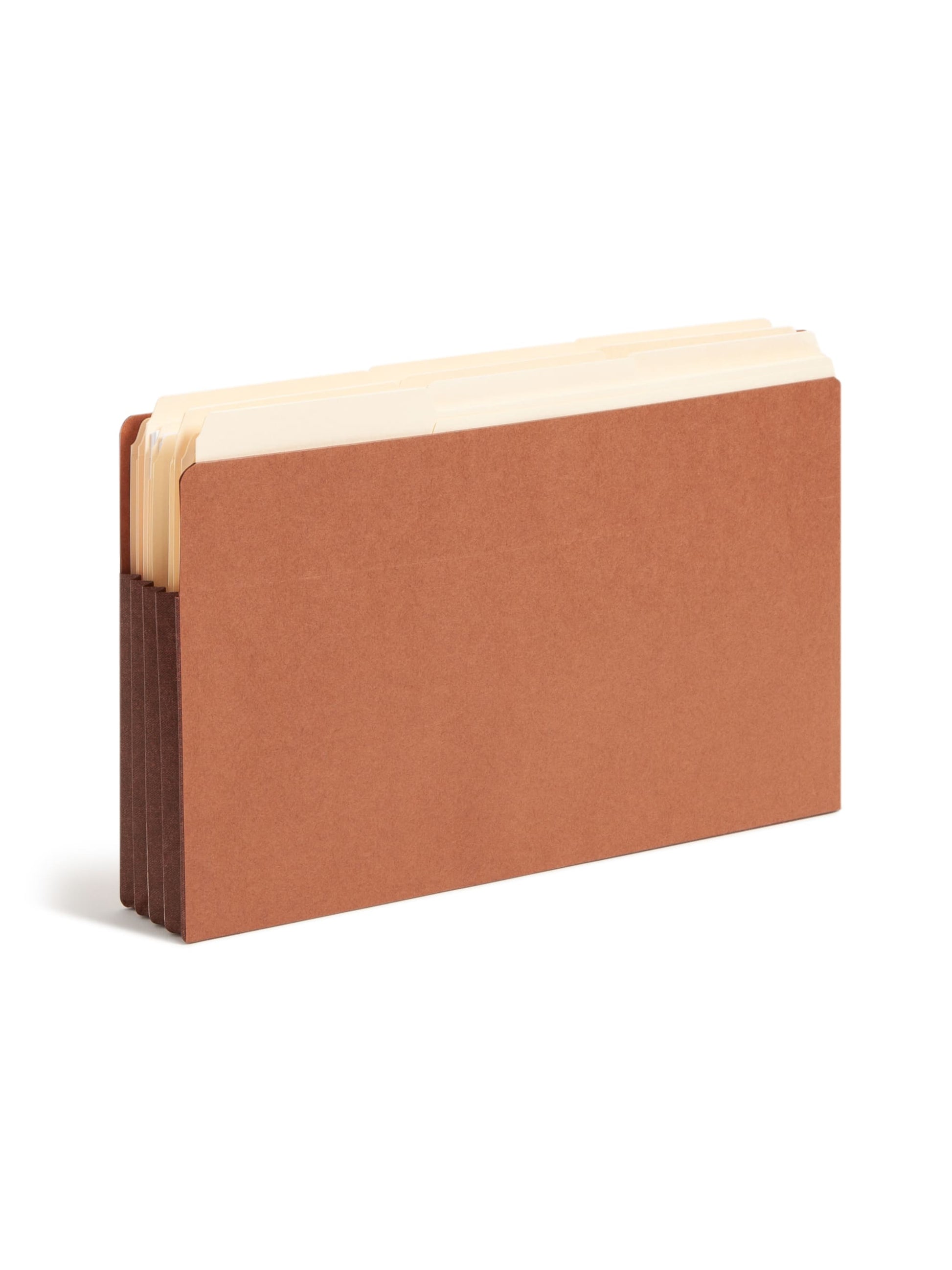 Reinforced End Tab File Pockets, Straight-Cut Tab, 3-1/2 inch Expansion, Dark Brown Color, Extra Wide Legal Size, Set of 10, 30086486746817