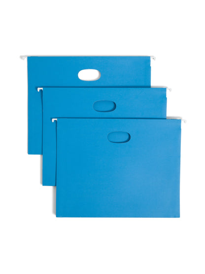 Hanging File Pockets with Tabs, 2" Expansion, Blue Color, Letter Size, Set of 25, 086486642507