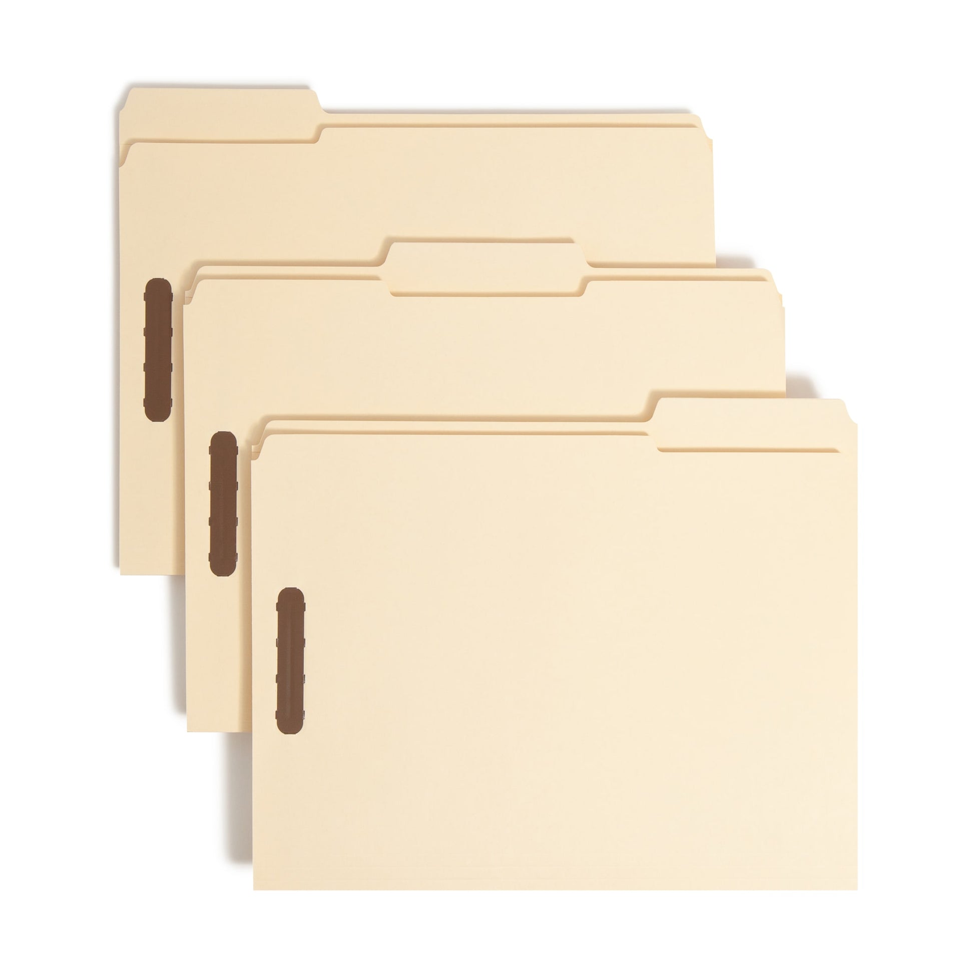 100% Recycled Reinforced Tab Fastener File Folders, Manila Color, Letter Size, Set of 50, 086486145473