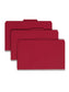 SafeSHIELD® Premium Pressboard Classification File Folders, 2 Dividers, 2 inch Expansion, 2/5-Cut Tab, Bright Red Color, Legal Size, Set of 10, 30086486192027
