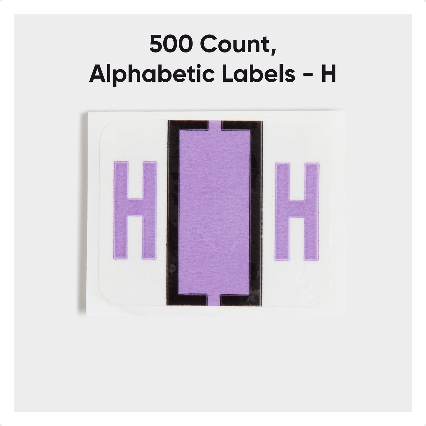 BCCR Bar Style Color-Coded Alphabetic Labels, A-Z Rolls, Lavender Color, 1-1/4" X 1" Size, Set of 50, 086486670784