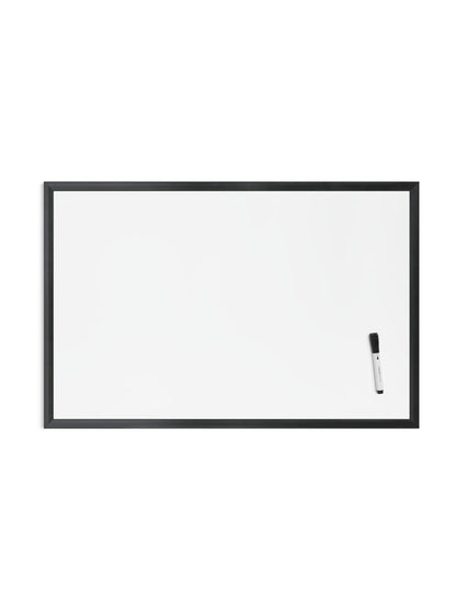 U Brands Black Wood-Style Frame Magnetic Dry Erase Board, 36" x 24" (Actual Size 35" x 23")