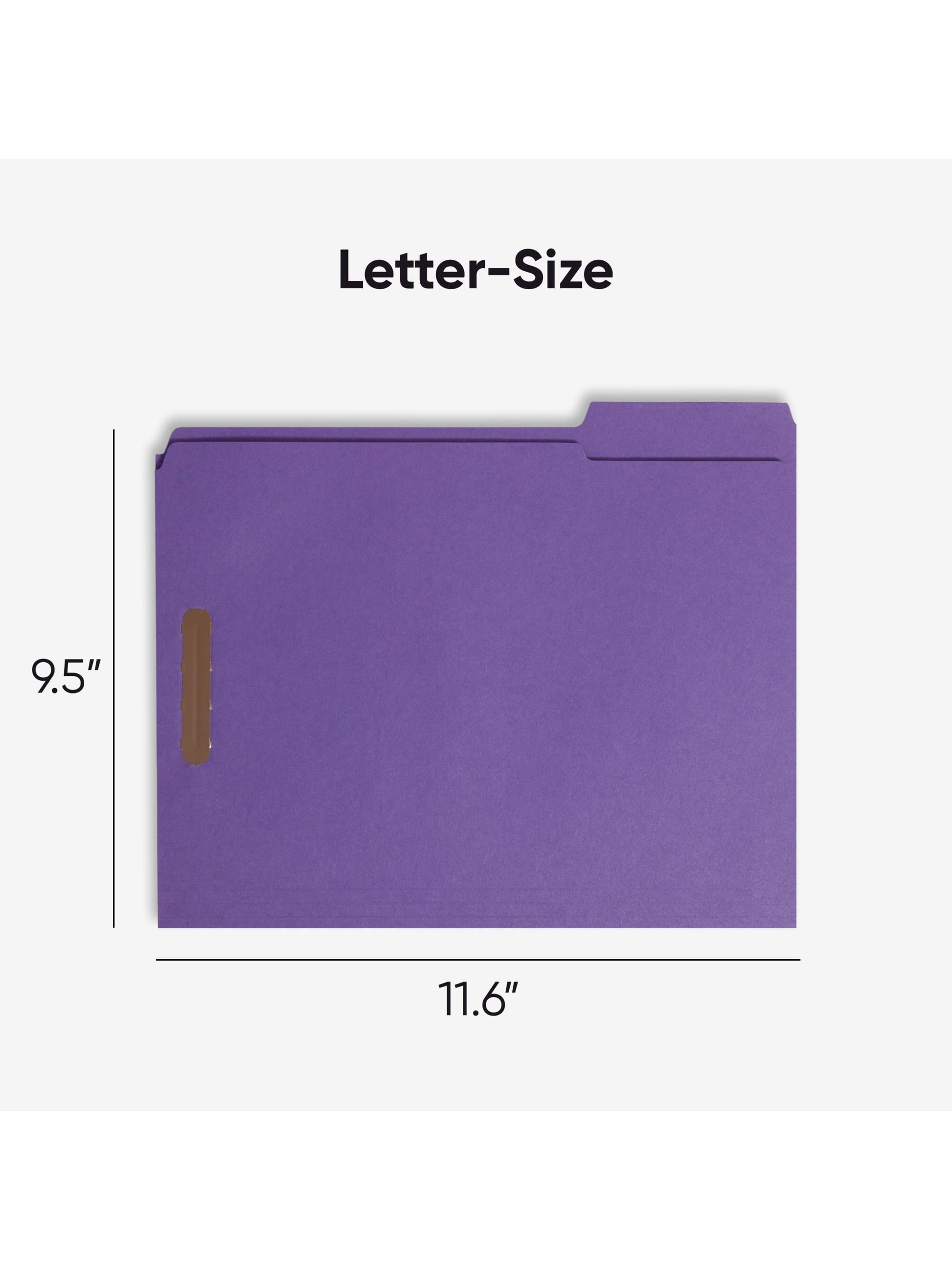 Reinforced Tab Fastener File Folders, 1/3-Cut Tab, 2 FastenersReinforced Tab Fastener File Folders, 1/3 Cut, Purple, Letter, Purple, Letter Size, Set of 50, 086486130400