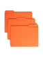 Standard File Folders, 1/3-Cut Tab, Orange Color, Letter Size, Set of 100, 086486125437