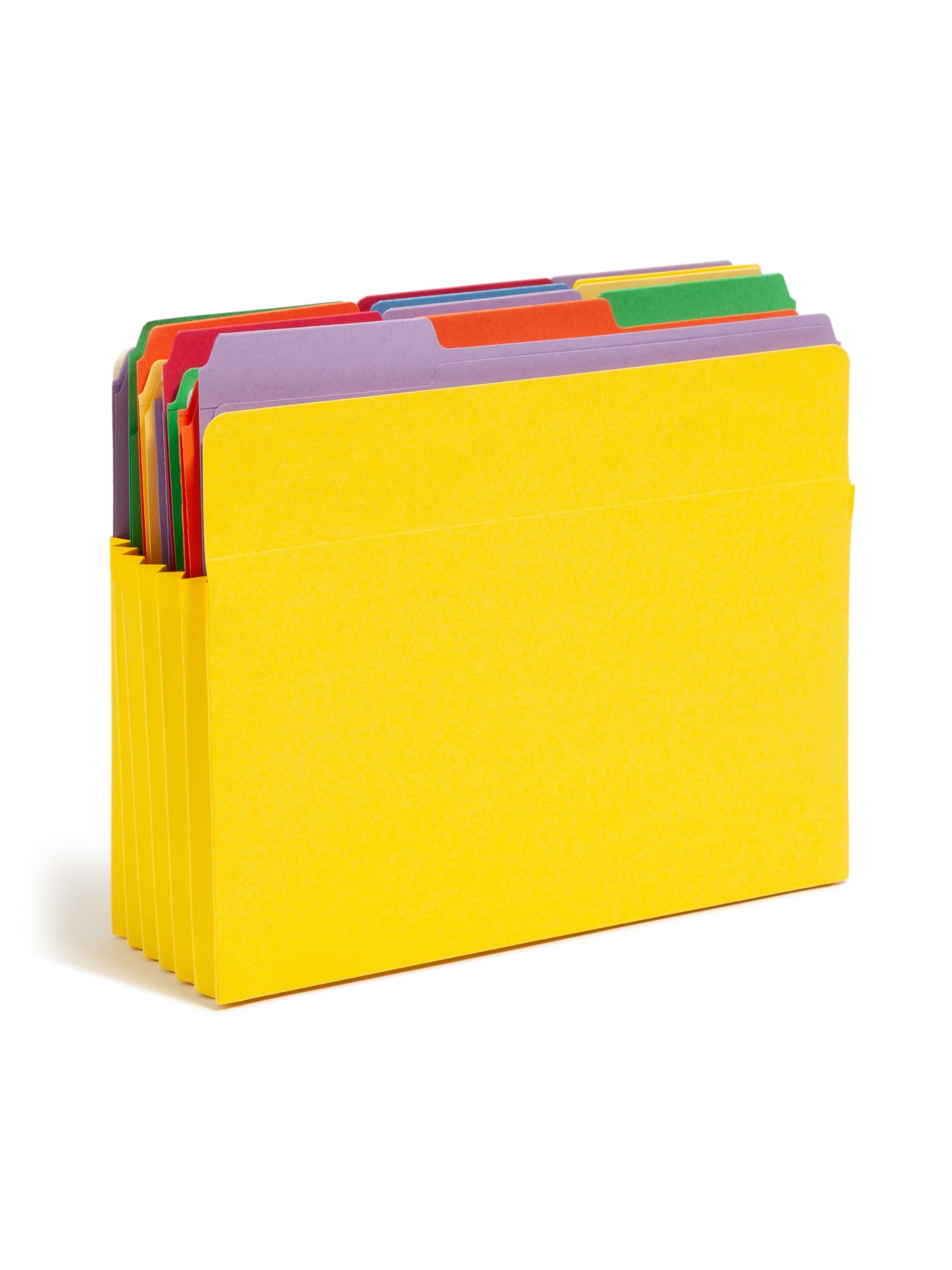 File Pockets, 5-1/4 inch Expansion, Straight-Cut Tab, Assorted Colors Color, Letter Size, Set of 5, 086486738361
