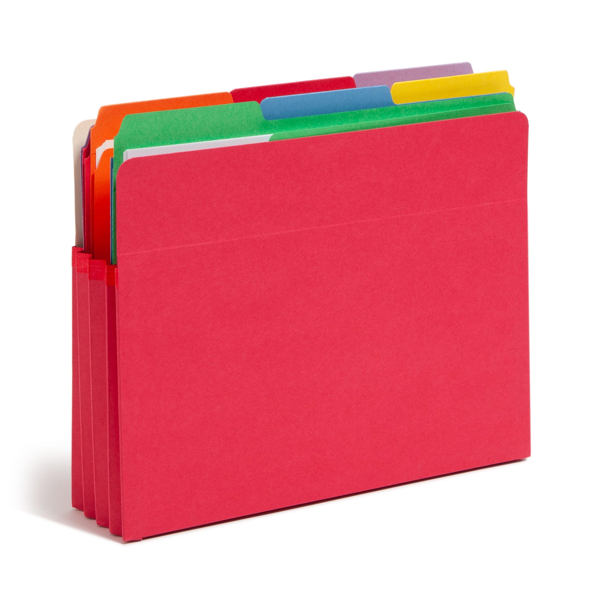 File Pockets, 3-1/2 inch Expansion, Straight-Cut Tab, Red Color, Letter Size, Set of 25, 30086486732315