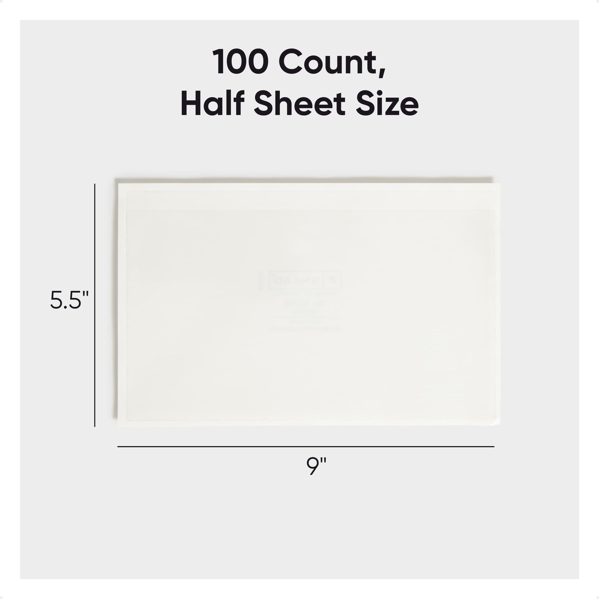 Self-Adhesive Poly Pockets, Clear Color, 9" X 5-1/2" Size, Set of 100, 086486681858