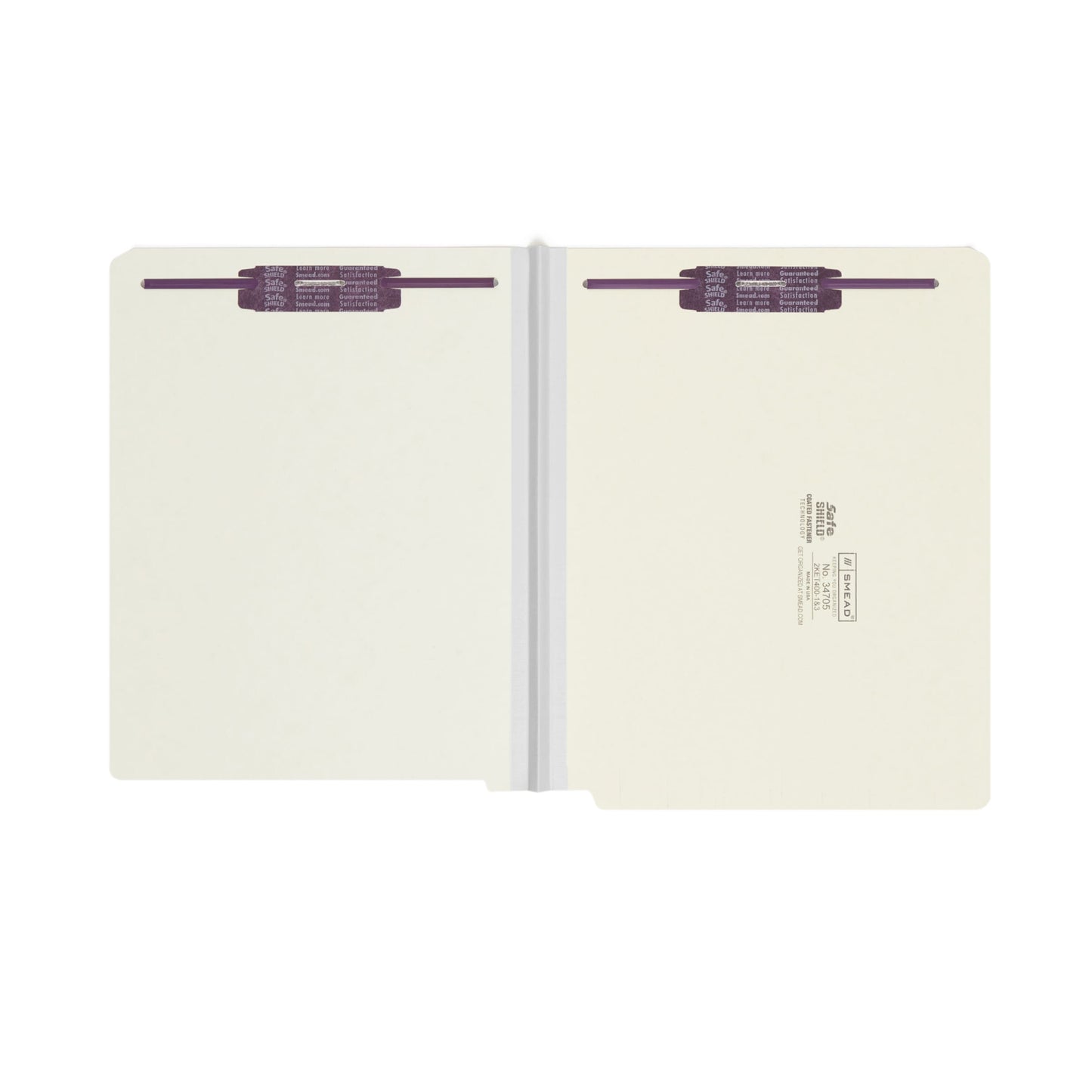 SafeSHIELD®  Pressboard End Tab Fastener File Folders, Straight-Cut Tab, 1 inch Expansion, Gray/Green Color, Letter Size, Set of 25, 086486347051