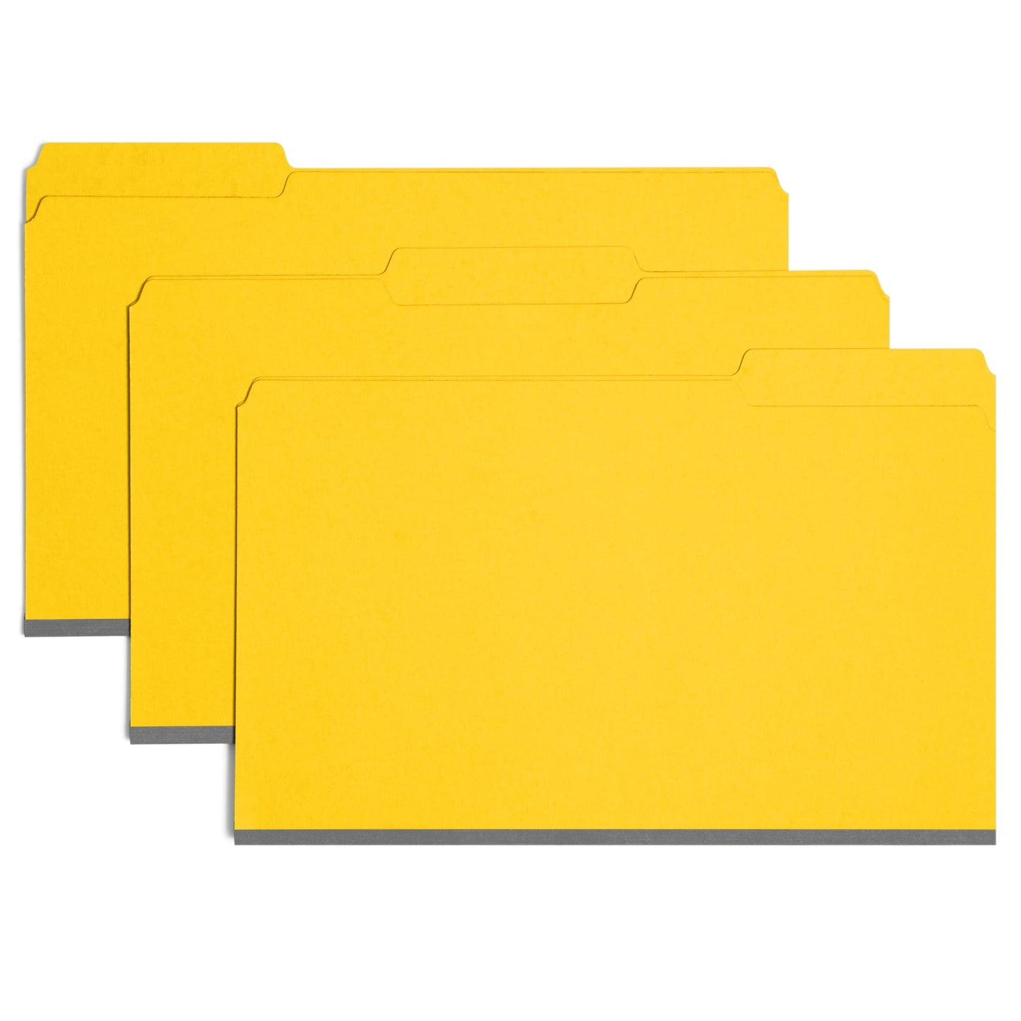 Pressboard File Folder, 1 inch Expansion, 1/3-Cut Tab, Yellow Color, Legal Size, Set of 25, 086486225625